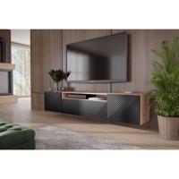 Függesztett TV asztal RTV Neo 180 cm Artisan tölgy / Fehér