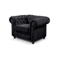 Infinity Chesterfield fotel Fekete